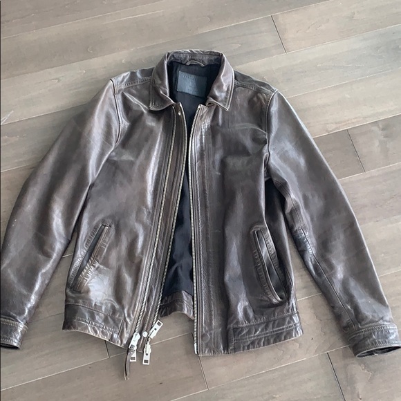 All Saints Other - All Saints Collared Leather Jacket